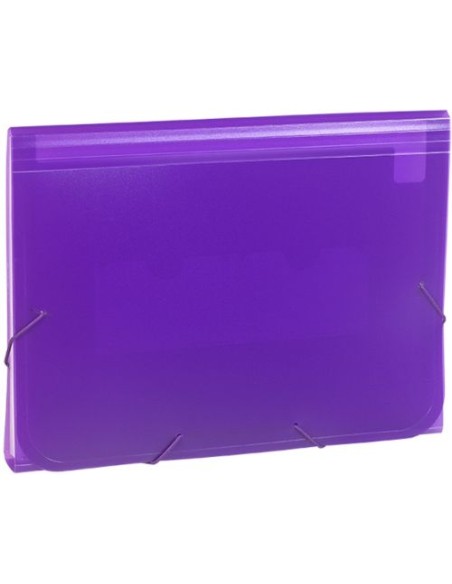 Carpeta fuelle fº 13 departamentos violeta polipropileno